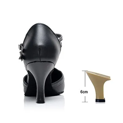 #B660 Microfiber Synthetic Leather Closed Toe Ballroom -Salsa -Tango -Latin Dance Shoes Heels 6cm/7.5cm