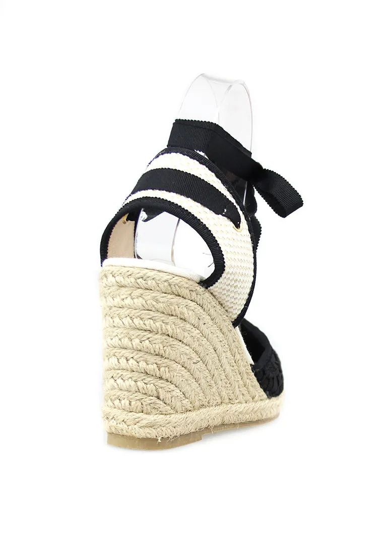 Black Wedge Sandals