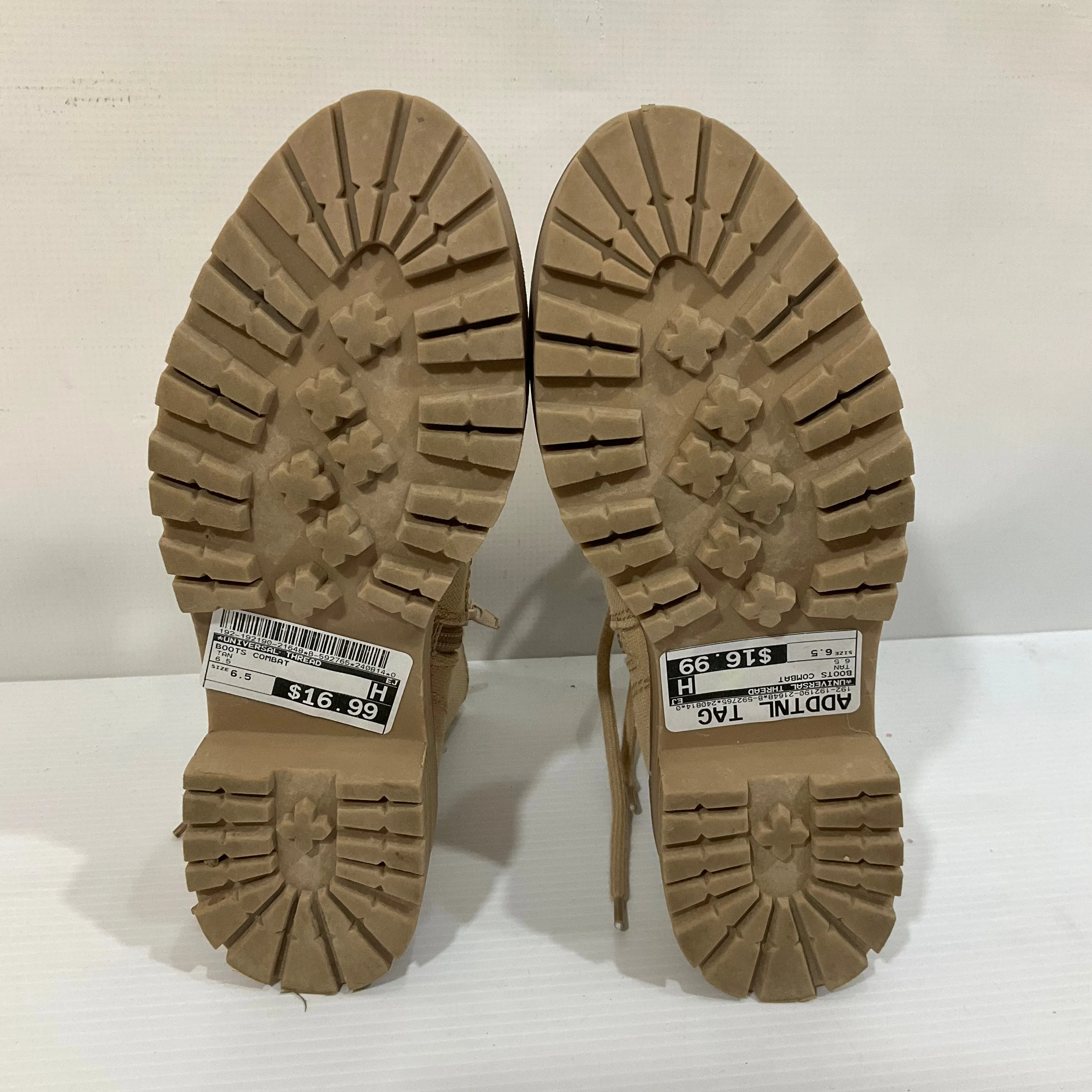 Boots Combat By Universal Thread In Tan, Size: 6.5