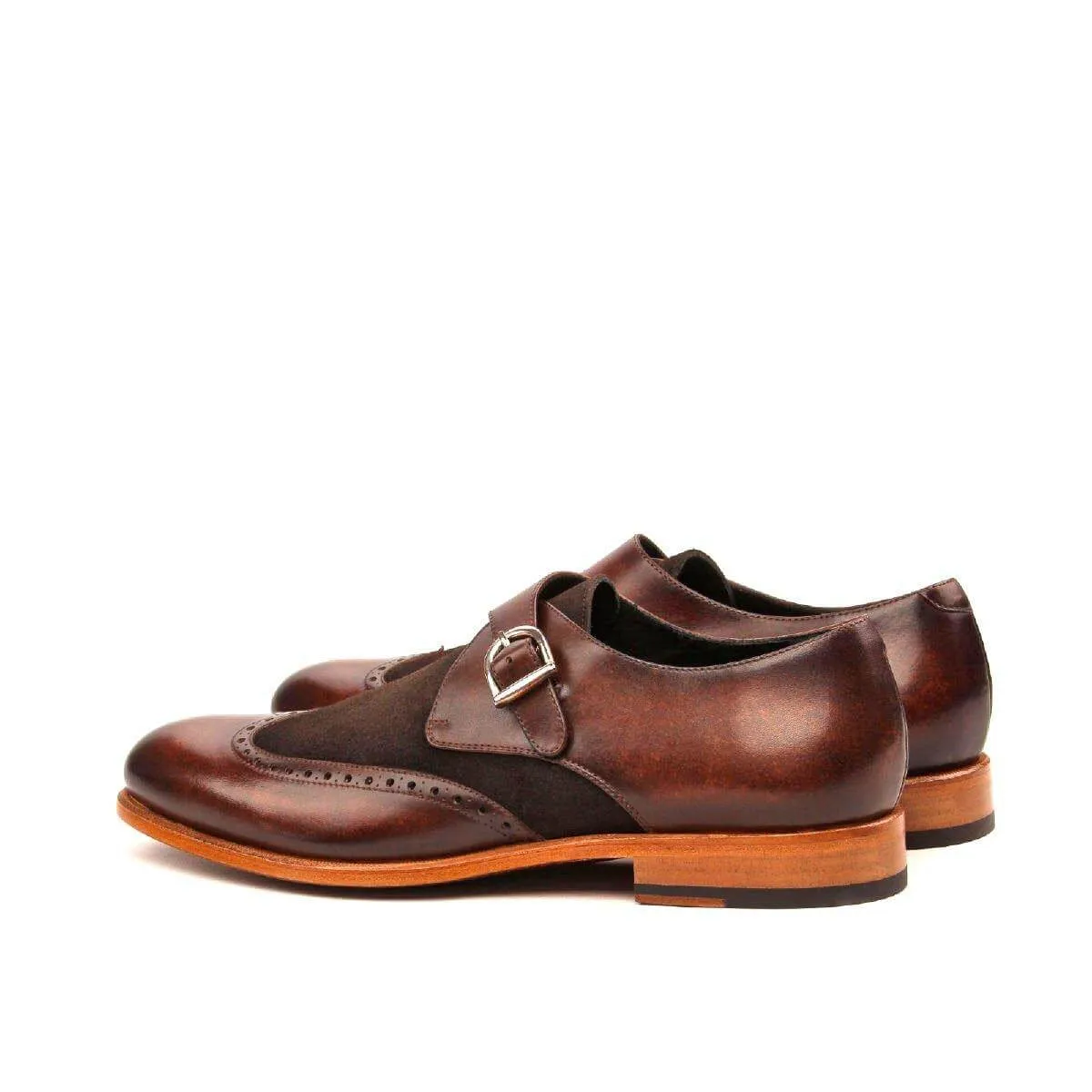 Chaz Single Monk Patina Shoes