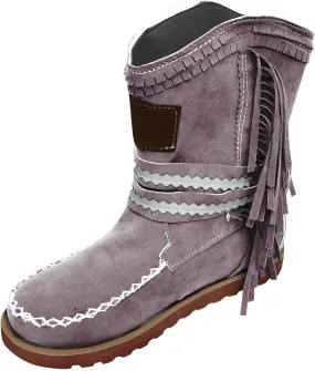 Cowboy Boots For Women Tassel Flat Cowboy Boots Suede Buckle Wedge Cowgirl Western Ankle Booties Ankle Bootie