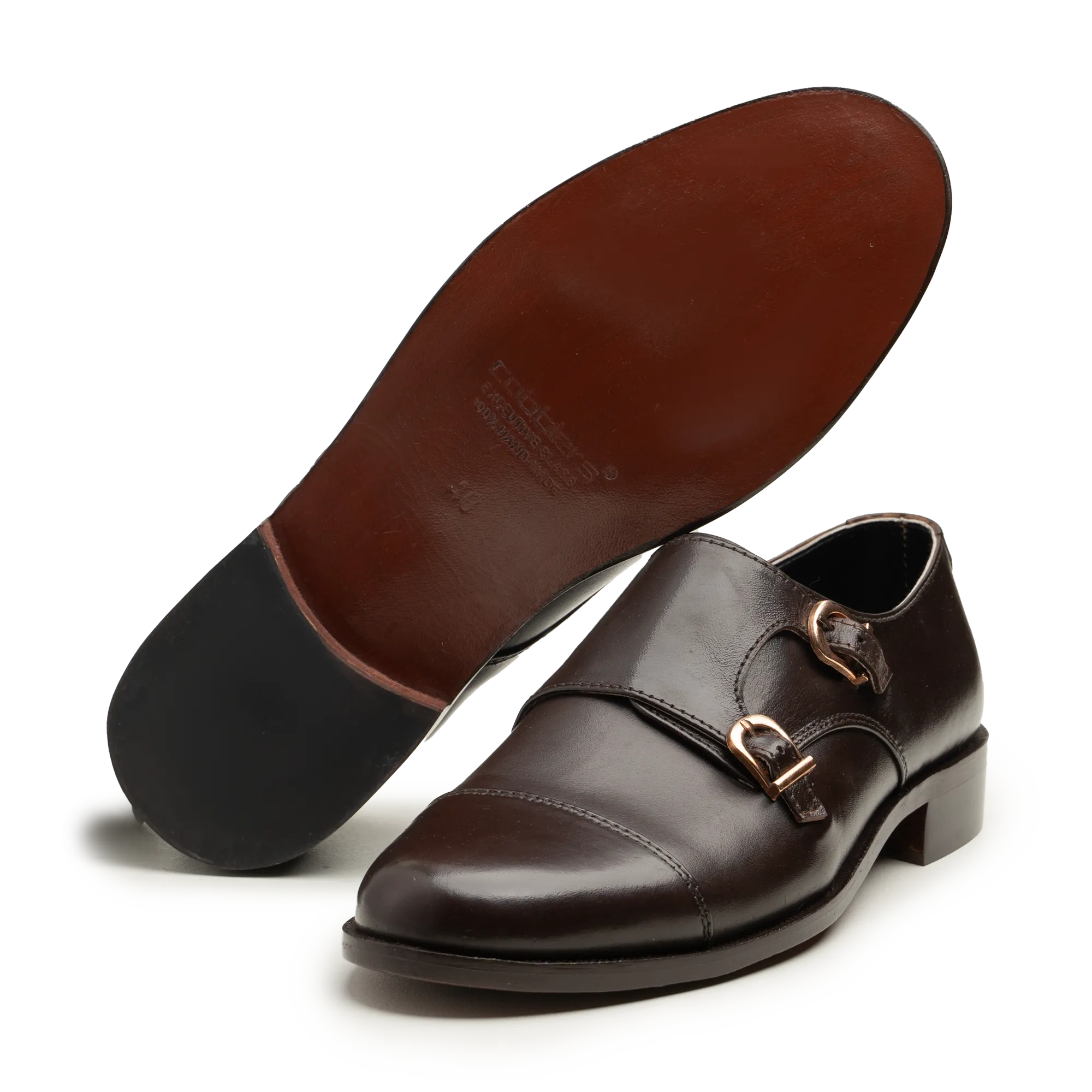 Double Monk Straps - 063P BRN