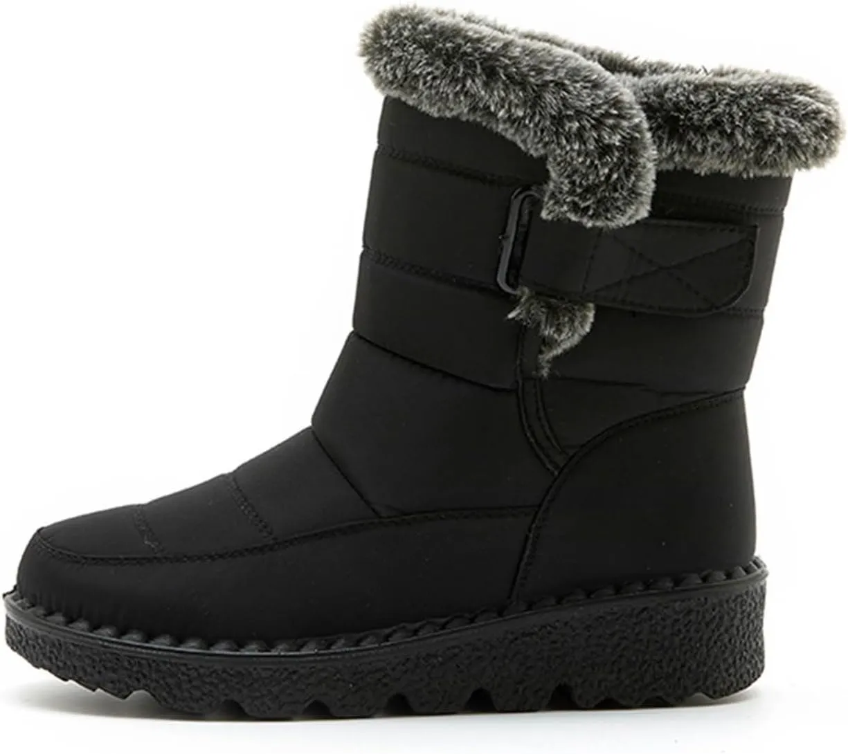 Fashion Couple Men Women Winter Water Proof Flat Hook Loop Keep Warm Snow Boots Comfortable Mid Mens Wide Width