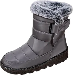 Fashion Couple Men Women Winter Water Proof Flat Hook Loop Keep Warm Snow Boots Comfortable Mid Mens Wide Width