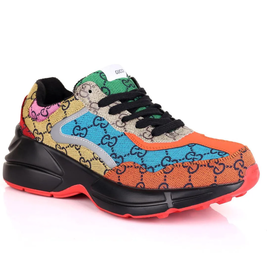 Guc Multi-Coloured Double G All Round Logo Designed Sneakers