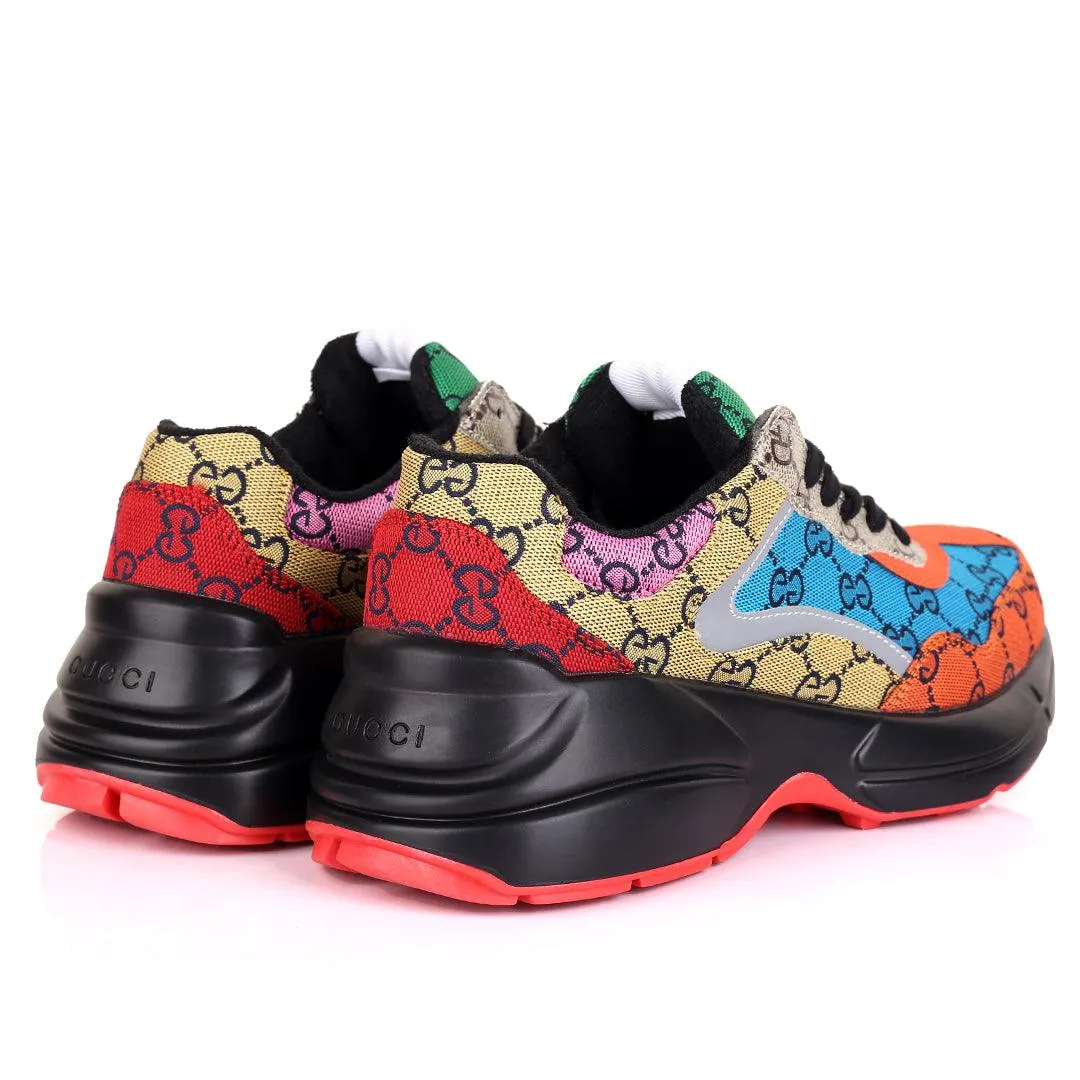 Guc Multi-Coloured Double G All Round Logo Designed Sneakers