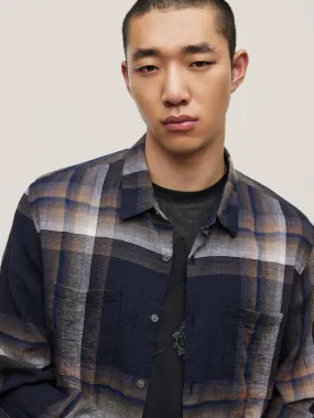 John Varvatos Cole Regular Fit LS Shirt - Navy