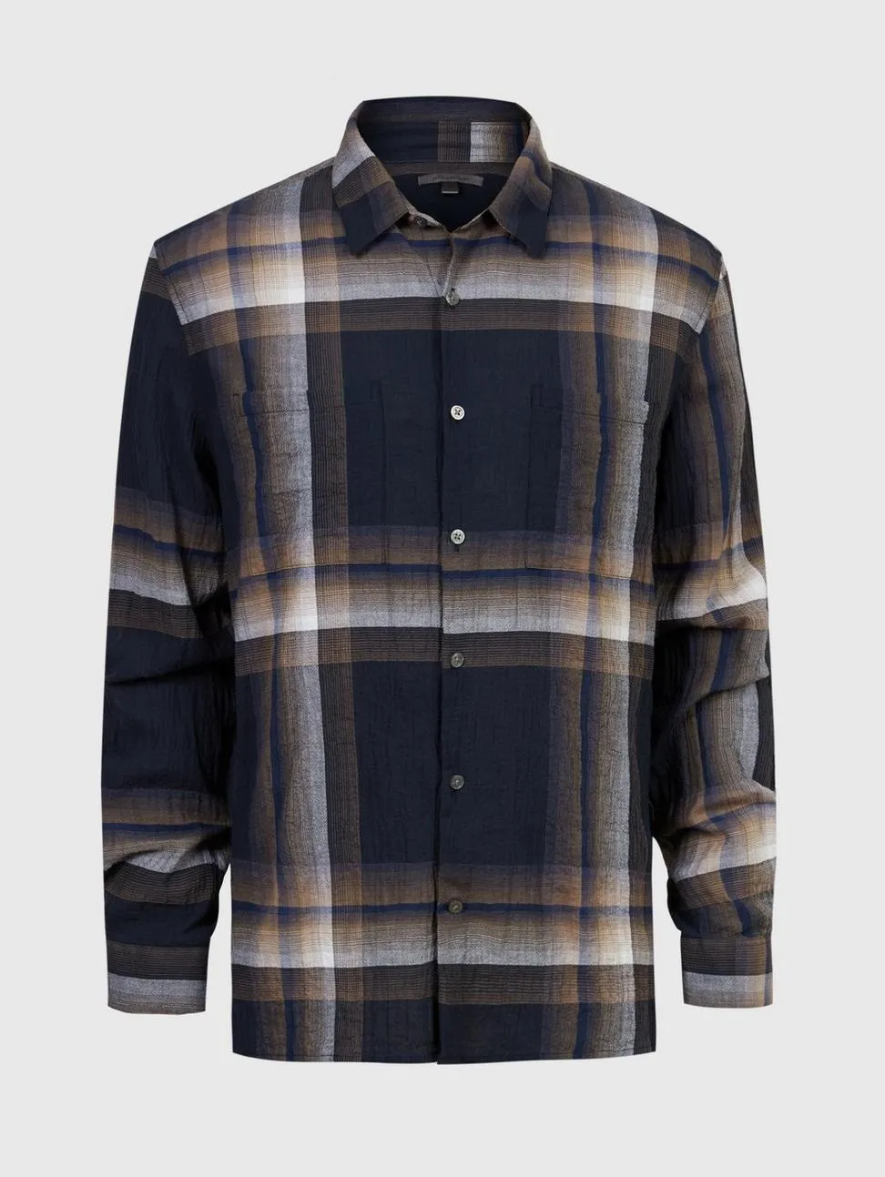 John Varvatos Cole Regular Fit LS Shirt - Navy