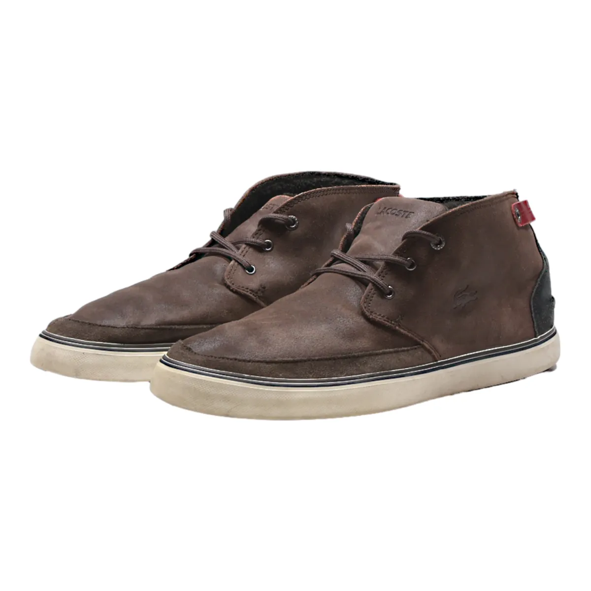 LACOSTE Chukka Boots Brown Leather Mens UK 10.5