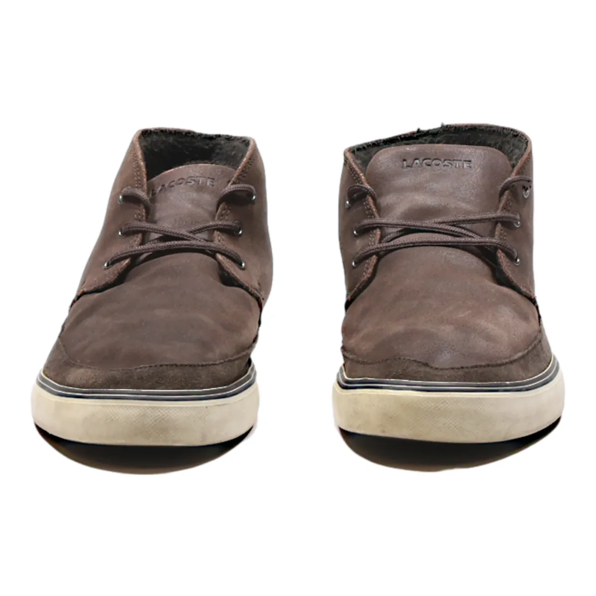 LACOSTE Chukka Boots Brown Leather Mens UK 10.5