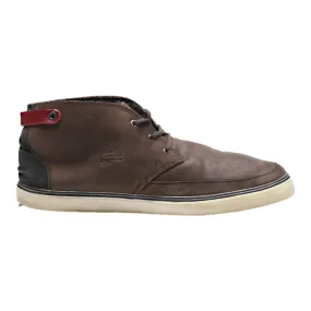 LACOSTE Chukka Boots Brown Leather Mens UK 10.5
