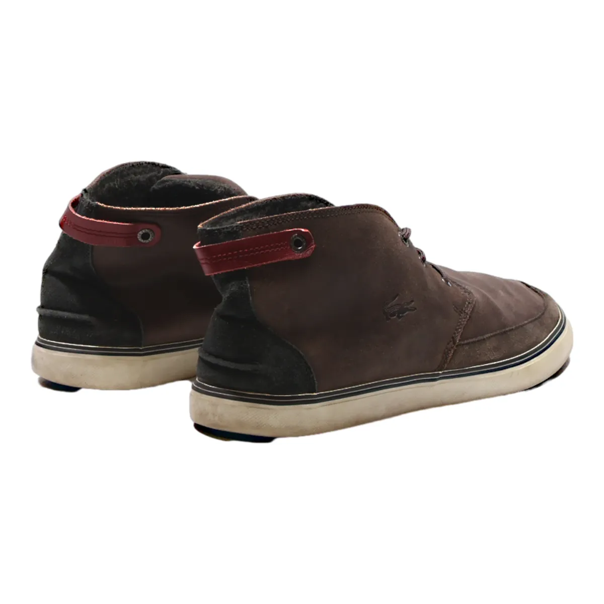 LACOSTE Chukka Boots Brown Leather Mens UK 10.5