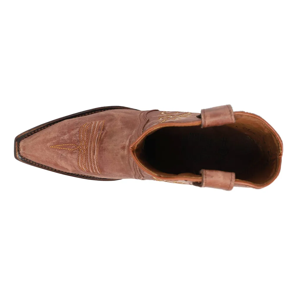 LD Triad Embroidered Snip Toe Cowboy Booties