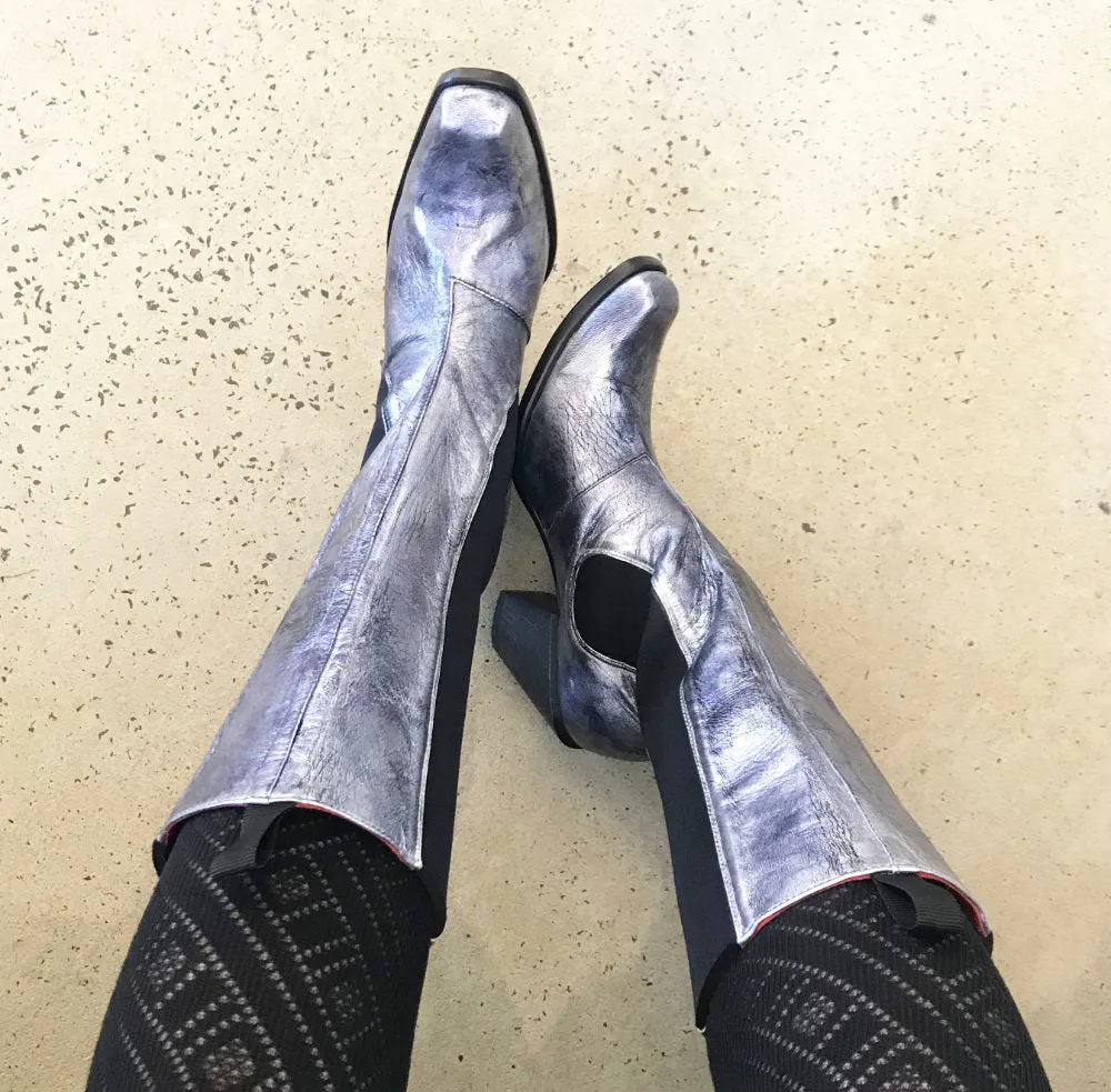 Long Gaucho - Silver - Distressed & Antiqued