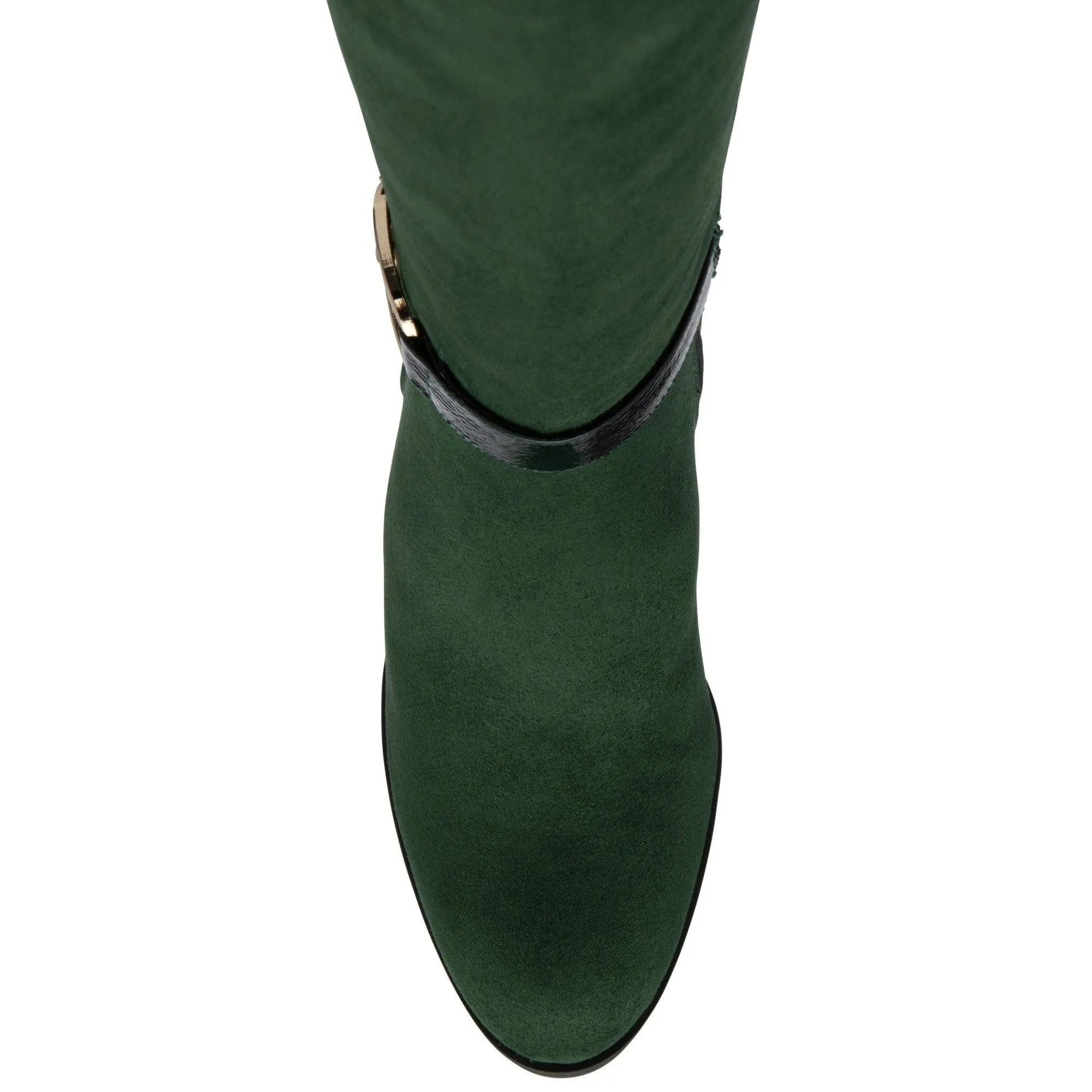 Lotus Elsa Ladies Green Textile Side Zip Mid-Calf Boots