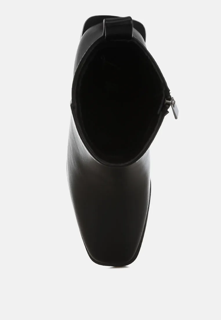 Muskox Square Toe Faux Leather Boots