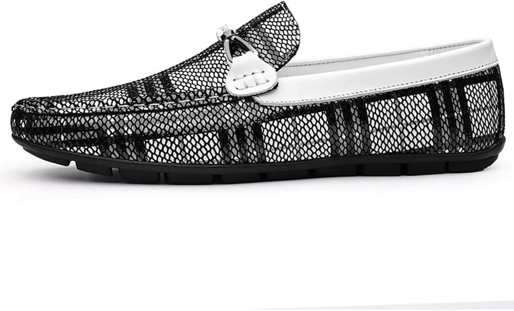 Santimon Men's Boat Shoes Genuine Leather Loafers Driving Moccasin Slip-on Loafers Walking Shoes for Men
