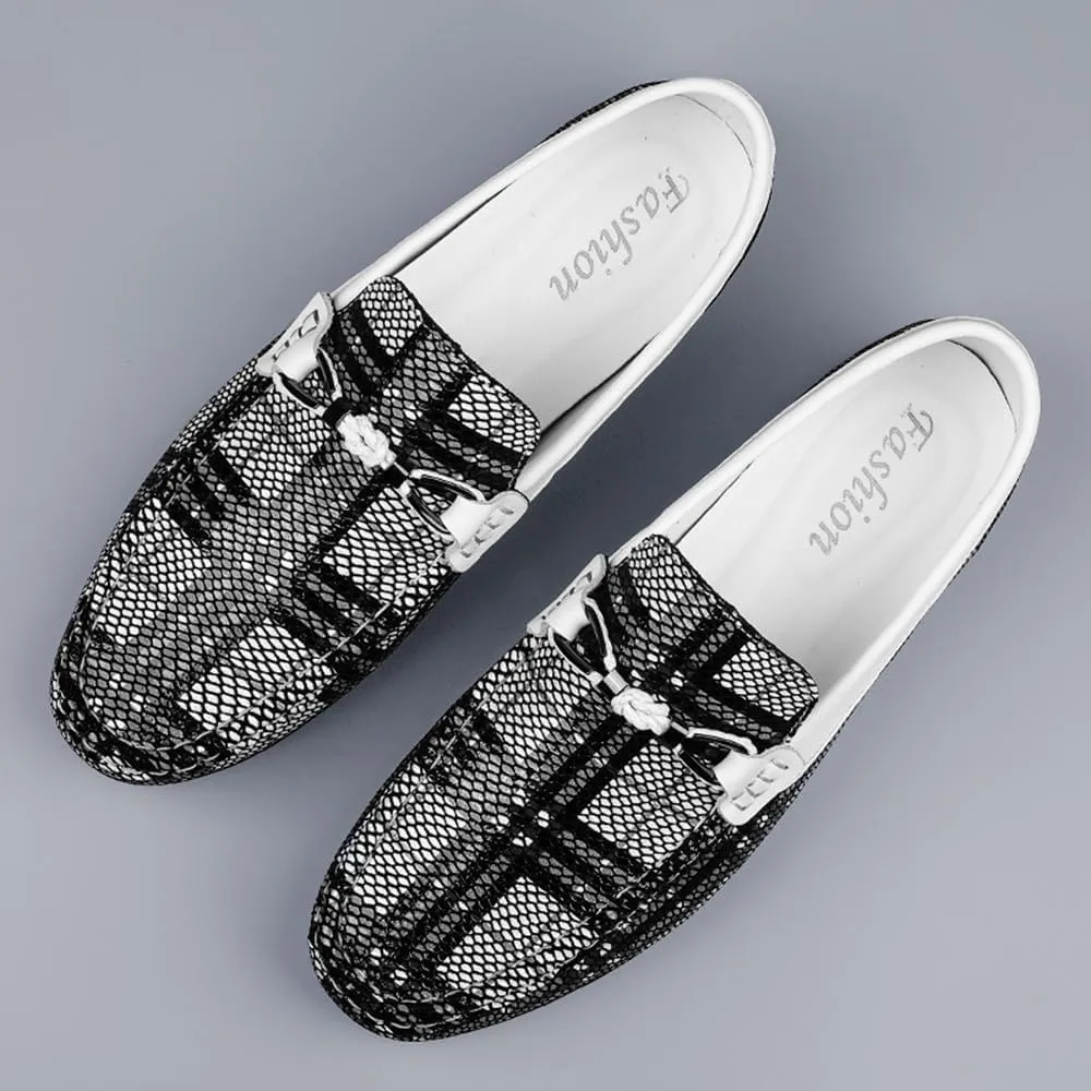 Santimon Men's Boat Shoes Genuine Leather Loafers Driving Moccasin Slip-on Loafers Walking Shoes for Men