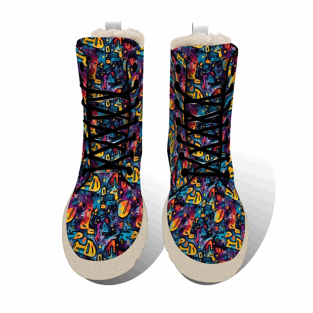 Treadz Unisex Winter Boots - Black Grunge