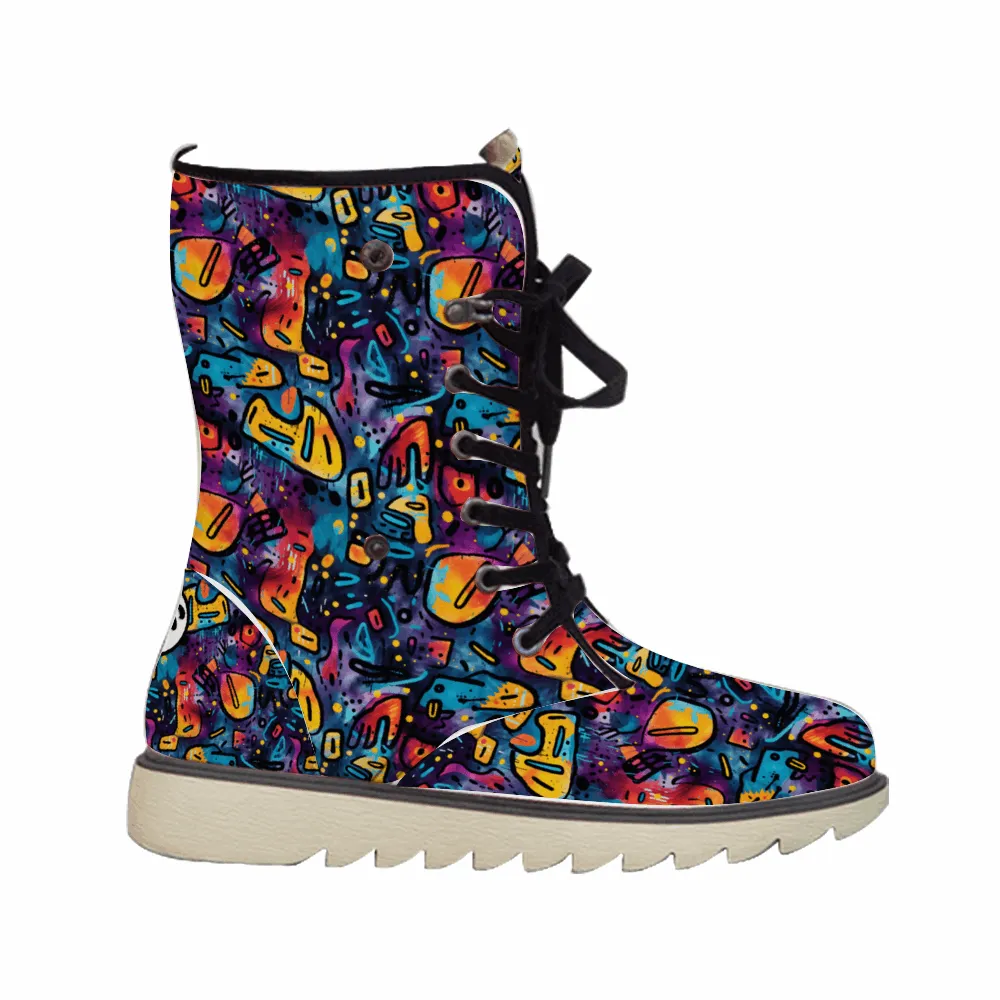 Treadz Unisex Winter Boots - Black Grunge