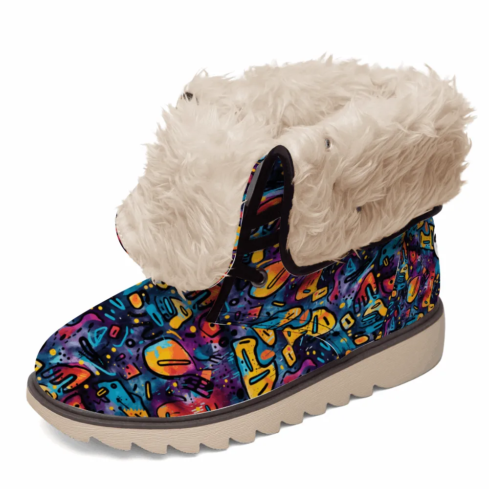 Treadz Unisex Winter Boots - Black Grunge