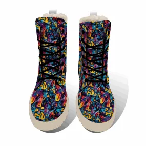 Treadz Unisex Winter Boots - Black Grunge