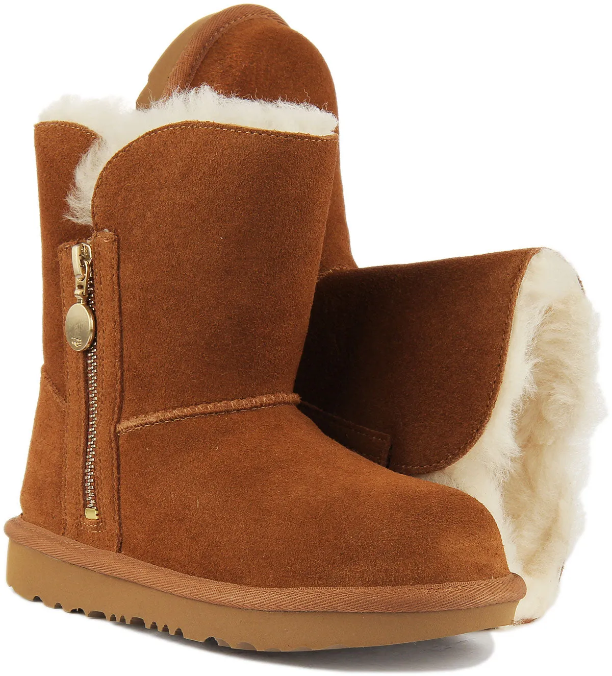 Ugg Australia Bailey Boots In Chestnut For Kids