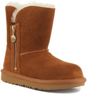 Ugg Australia Bailey Boots In Chestnut For Kids